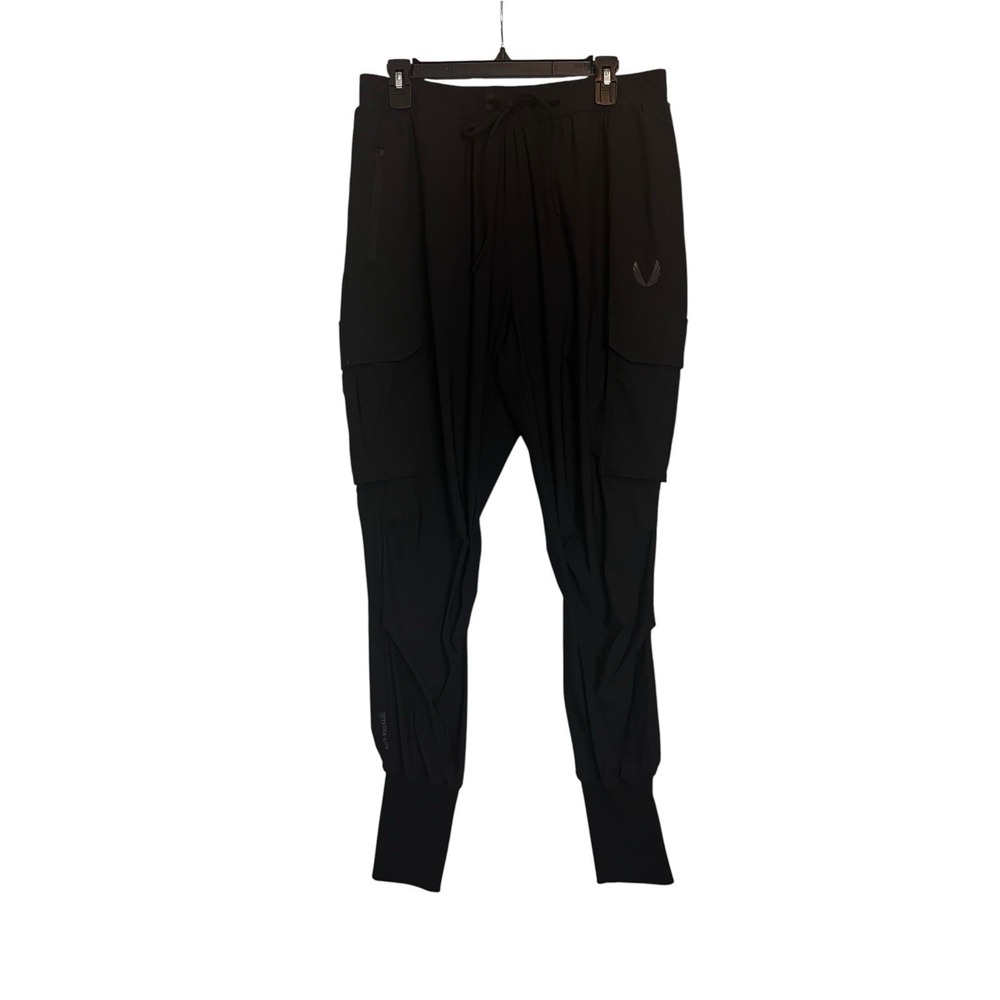 ASRV Tetra-Lite Cargo Jogger Pants Mens XL Black Drawstring High Rib DSG-0825